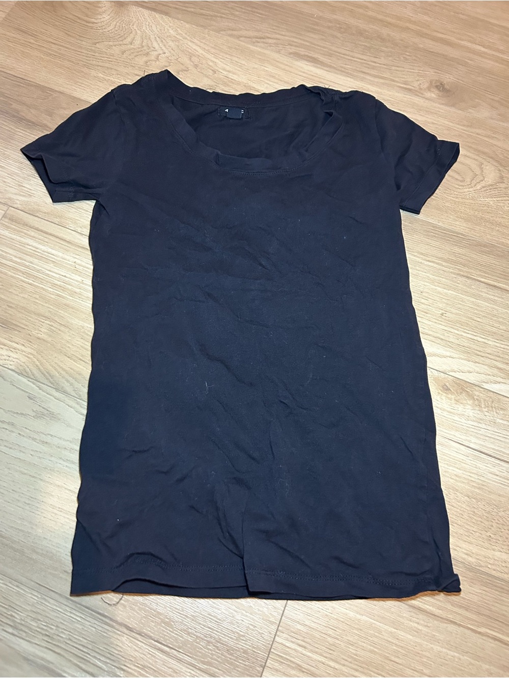 Ardene Black Short Sleeve Scoop Neck Tee